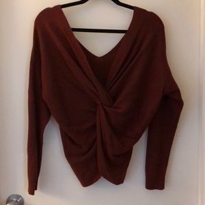 Knot back sweater